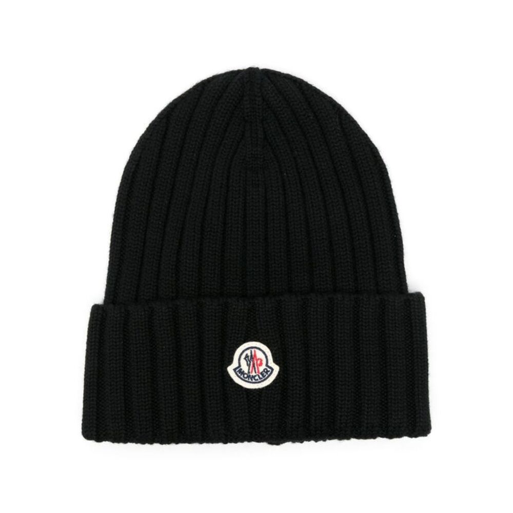 Moncler Women Logo Wool Beanie